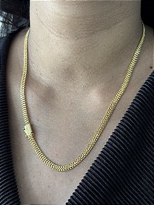 Colar Grumet Imperador 4mm - Banhado a Ouro