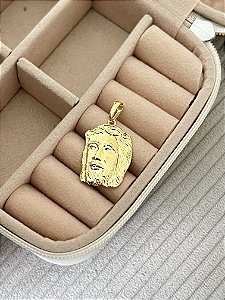 Pingente Face de Jesus P - Banhado a Ouro