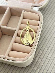 Pingente Nossa Senhora Vazado  - Banhado a Ouro