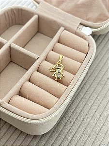 Pingente Menino Cristal - Banhado a Ouro