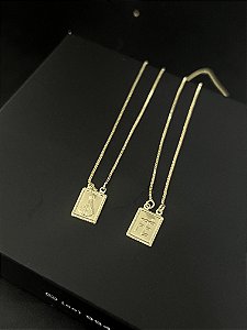 Escapulário Fé e Maria - Banhada a Ouro