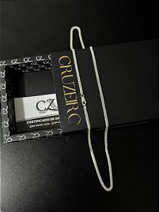 Corrente Grumet Dupla 3mm 60cm - Prata 925