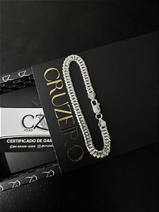 Pulseira Grumet Dupla 7mm 21cm - Prata 925