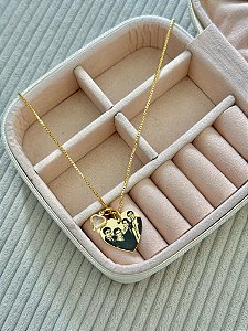 Colar Personalizado Coração G Veneziano - Banhado a Ouro