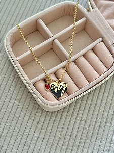 Colar Personalizado Coração G Elo Português - Banhado a Ouro