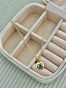 Colar Personalizado Redondo P Elo Português - Banhado a Ouro