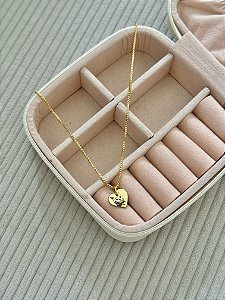 Colar Personalizado Coração P Veneziano - Banhado a Ouro