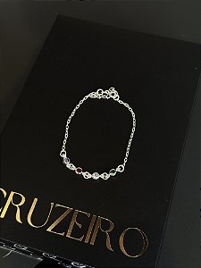 Pulseira Zircônias Coloridas - Prata 925