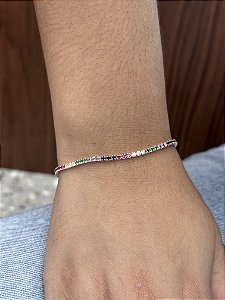 Pulseira Riviera Colors - Prata 925