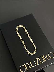 Pulseira Grumet Imperador 4mm FL 21cm - Banhado a Ouro
