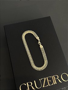 Pulseira Grumet Imperador 6mm FL 21cm - Banhado a Ouro