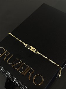 Pulseira Personalizado Elo Português - Banhado a Ouro