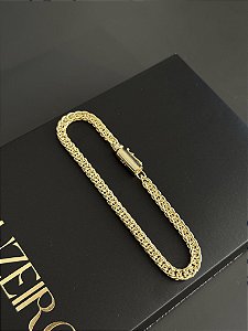Pulseira Trançada - Banhado a Ouro