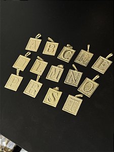 Pingente Letra 2 - Banhado a Ouro