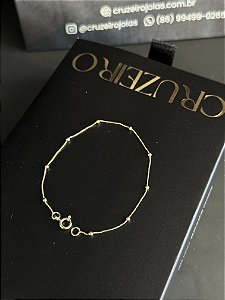 Pulseira Bolinhas - Banhado a Ouro