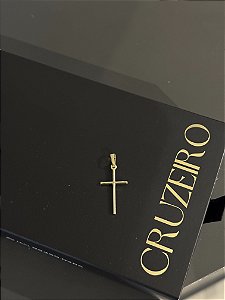 Pingente Cruz Palito - Banhado a Ouro