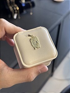 Pingente Face de Cristo - Banhado a Ouro