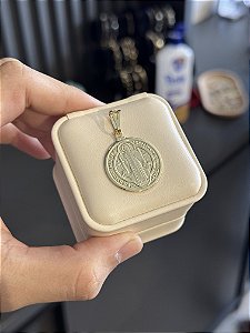 Pingente São Bento G - Banhado a Ouro