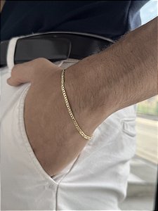 Pulseira Piastrine 3mm FG - Banhado a Ouro