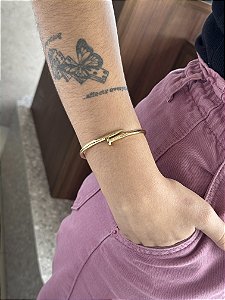 Bracelete Prego - Banhado a Ouro