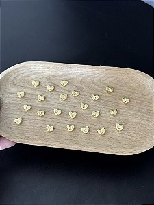 Pingente Letra Coração - Banhado a Ouro