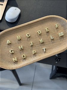 Pingente Letra 9mm - Banhado a Ouro