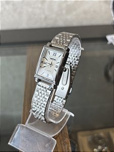 Relógio Lian Prata com Branco