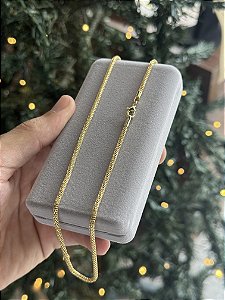 Colar Pipoca 2,4mm 45cm - Banhado a Ouro