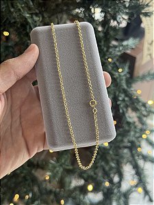 Colar Elo Português 2,5mm - Banhado a Ouro