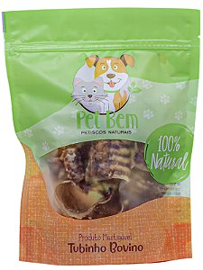 Tubinho Bovino - 100g (Traqueia Desidratada) - Mordedor Natural para Caes