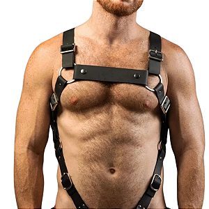 Harness Couro Sintético com Cockring Suspensório