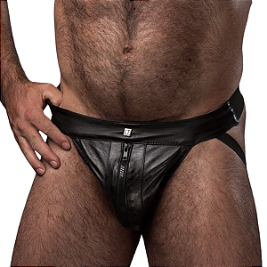 Jockstrap Couro Legítimo Zipper Mr Leather