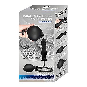 Plug anal de silicone inflável