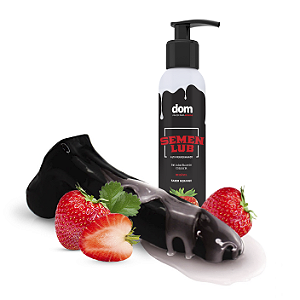 Semen Lub Morango - Gel Lubrificante Beijável - Imita o Sêmen Humano 100 ml