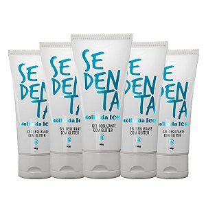 kit Sedenta Molhada Ice 50g Gel Deslizante Com Glitter Eucalipto Pepper Blend