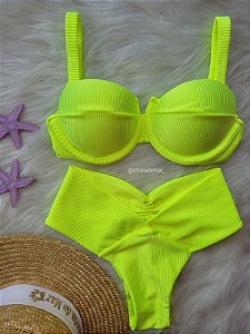 Biquíni Aruba amarelo neon