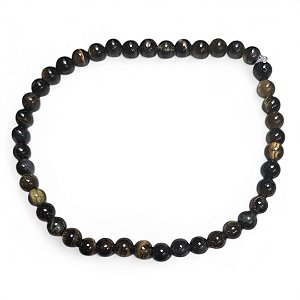 Pulseira de Olho de Tigre Dourado e Negro - Proteção e Poder