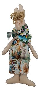 Boneco Artesanal Coelho De Páscoa 23cm Presente Perfeito