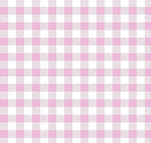 Tricoline Xadrez Smart, Rosa e Branco, 50 x150 cm, Caldeira