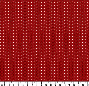 Tecido Tricoline Estampado Poá, Vermelho, 50x150cm, Caldeira