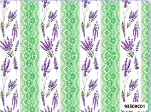 Tecido tricoline digital Lavanda e Listras Fernando Maluhy 50 x 150 cm