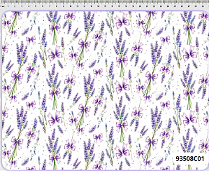 Tecido Tricoline Digital Lavanda e Laços 50x150cm Fernando Maluhy