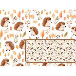 Tecido Tricoline Digital Coleção Boho Woodland Porco Espinho 50x150 cm, Fernando Maluhy