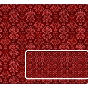 Tecido Tricoline Digital Fernando Maluhy Coleção Vintage Red Textura 50x150 cm