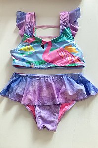 Biquíni Infantil Menina Nadador com Babados