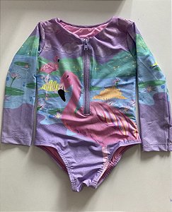 Maiô Infantil Manga Longa Menina