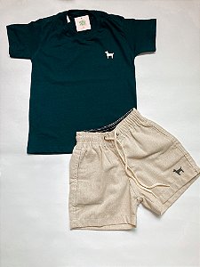 Conjunto Infantil Linho Menino Azul Marinho