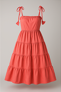 Vestido Infantil Midi Rosa Menina