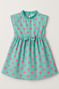 Vestido Infantil Poá Menina