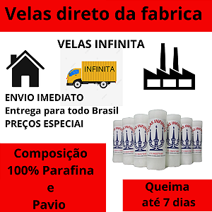 velas votivas brancas kit com 12 velas